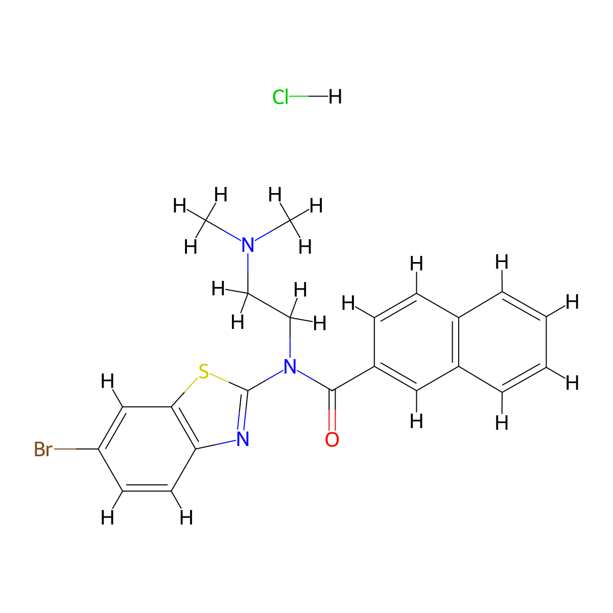 N-(6-Bromo-1,3-benzothiazol-2-YL)-N-[2-(dimethylamino)ethyl]naphthalene-2-carboxamide hydrochloride molecular structure, CAS 1135227-06-3