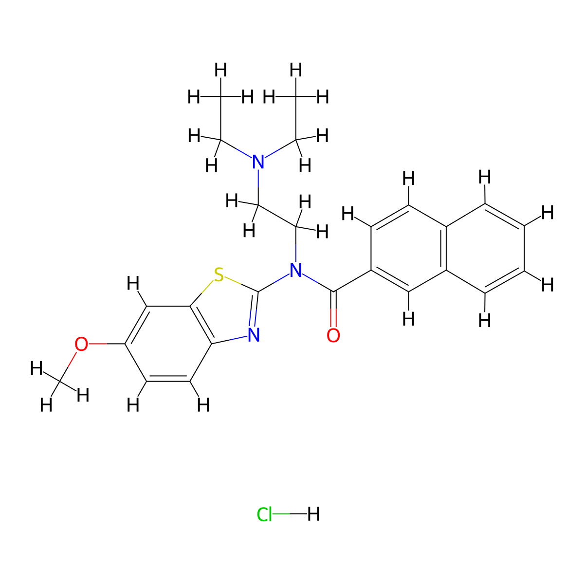 N-[2-(Diethylamino)ethyl]-N-(6-methoxy-1,3-benzothiazol-2-YL)naphthalene-2-carboxamide hydrochloride molecular structure, CAS 1135227-41-6