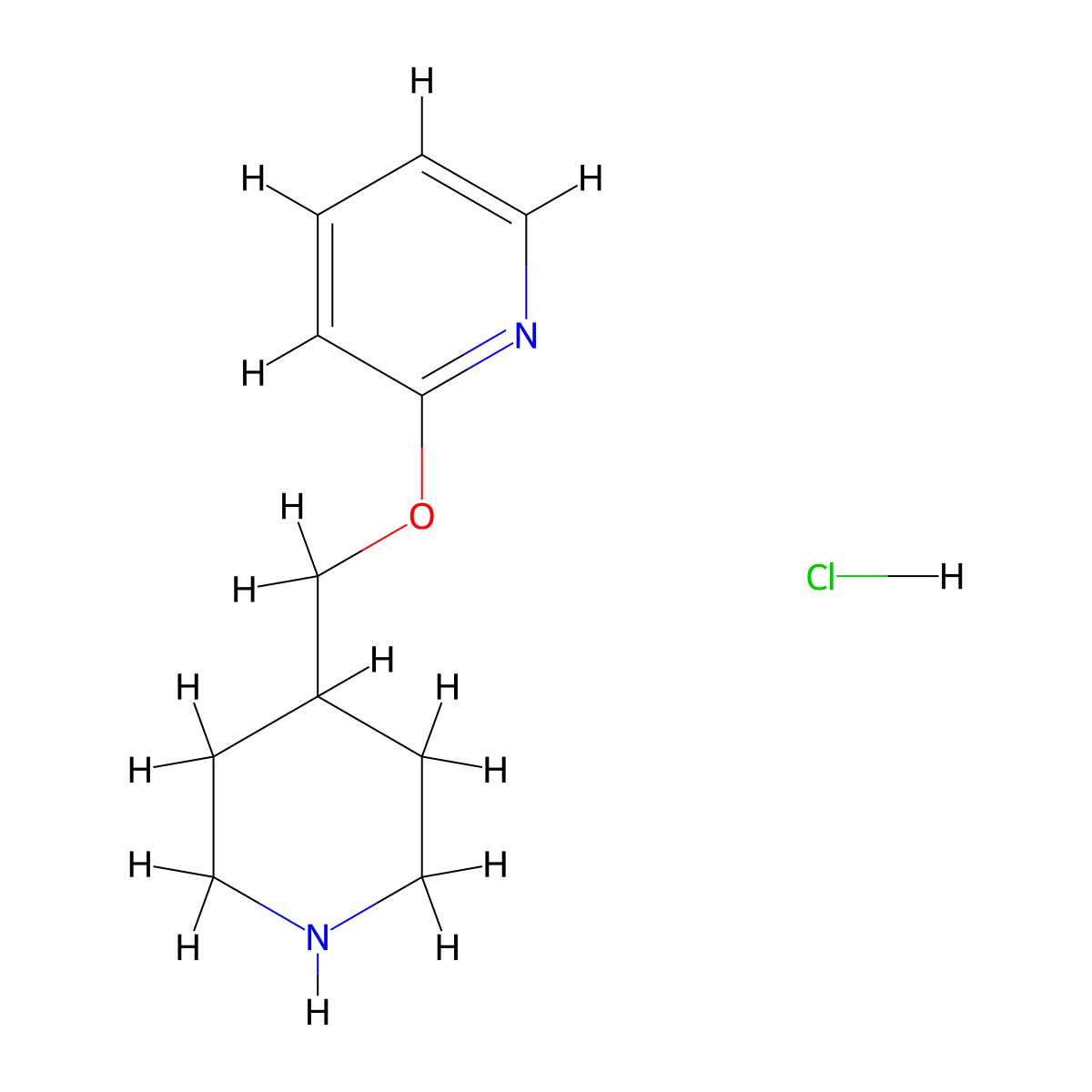 2-(Piperidin-4-ylmethoxy)-pyridine hydrochloride molecular structure, CAS 1135228-95-3