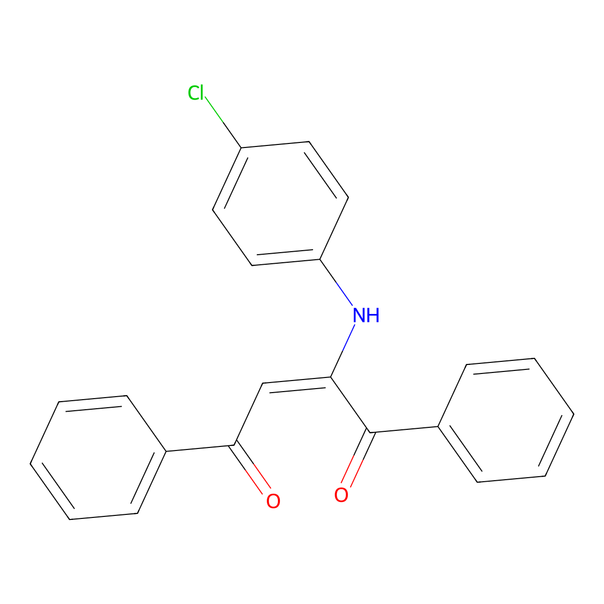 2-(4-Chloroanilino)-1,4-diphenylbut-2-ene-1,4-dione molecular structure, CAS 113523-84-5