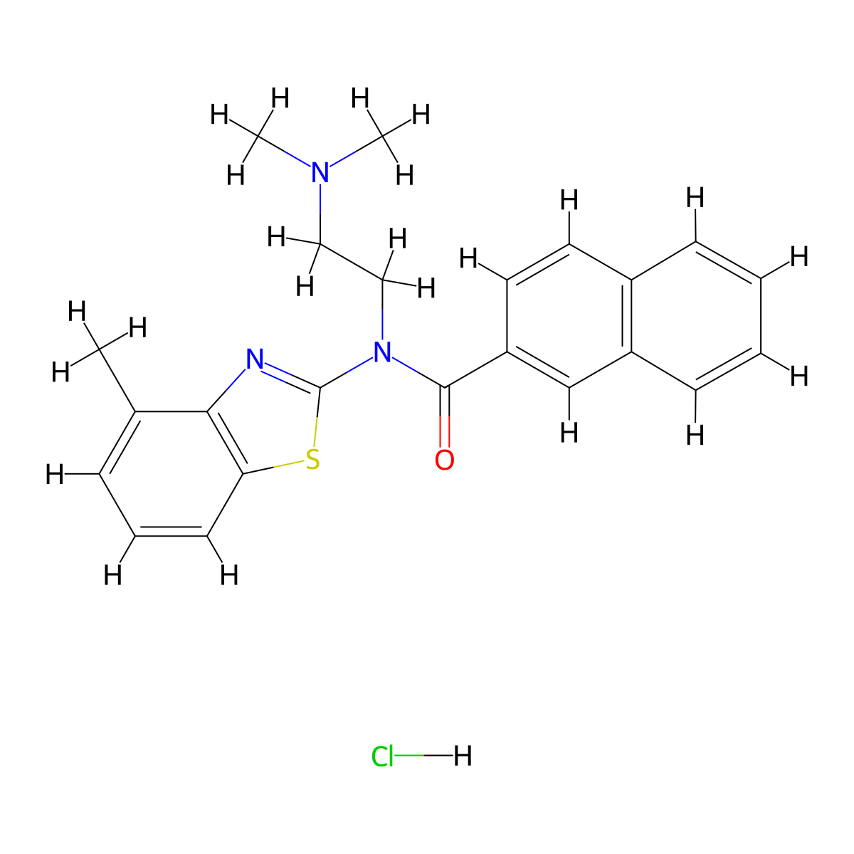 N-[2-(Dimethylamino)ethyl]-N-(4-methyl-1,3-benzothiazol-2-YL)naphthalene-2-carboxamide hydrochloride molecular structure, CAS 1135231-94-5