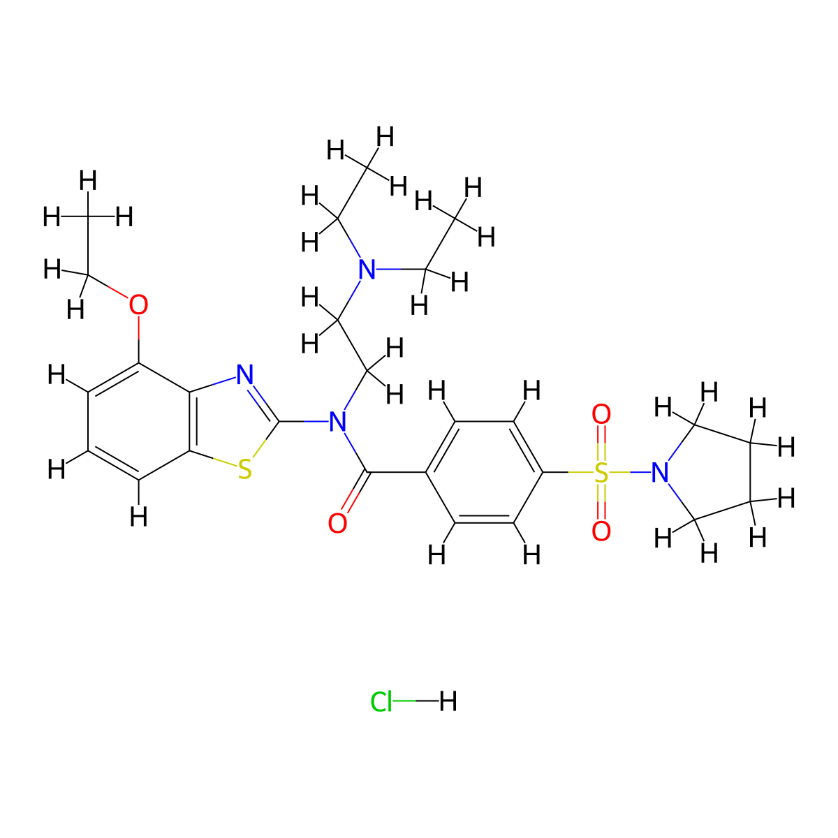 N-[2-(Diethylamino)ethyl]-N-(4-ethoxy-1,3-benzothiazol-2-YL)-4-(pyrrolidine-1-sulfonyl)benzamide hydrochloride molecular structure, CAS 1135234-70-6