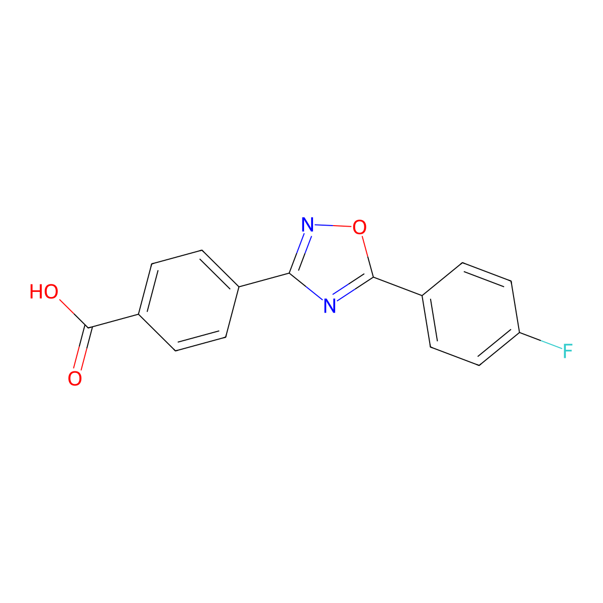 4-[5-(4-Fluorophenyl)-1,2,4-oxadiazol-3-yl]benzoic acid molecular structure, CAS 1135241-36-9