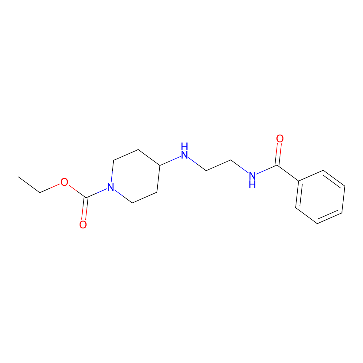 Ethyl 4-(2-benzamidoethylamino)piperidine-1-carboxylate molecular structure, CAS 1135241-95-0