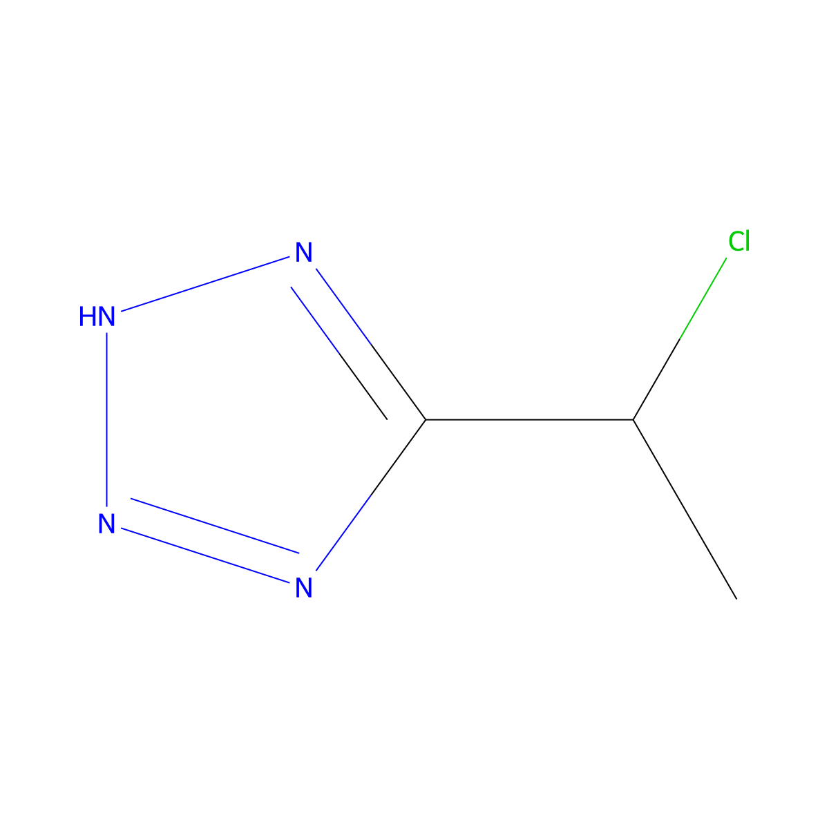 5-(1-chloroethyl)-1H-1,2,3,4-tetrazole molecular structure, CAS 1135251-08-9