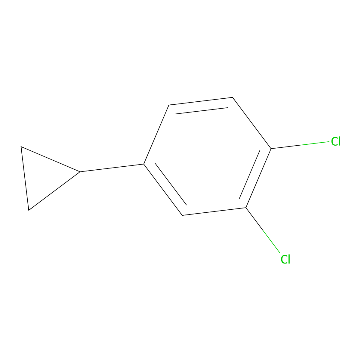 1,2-Dichloro-4-cyclopropylbenzene molecular structure, CAS 1135251-50-1