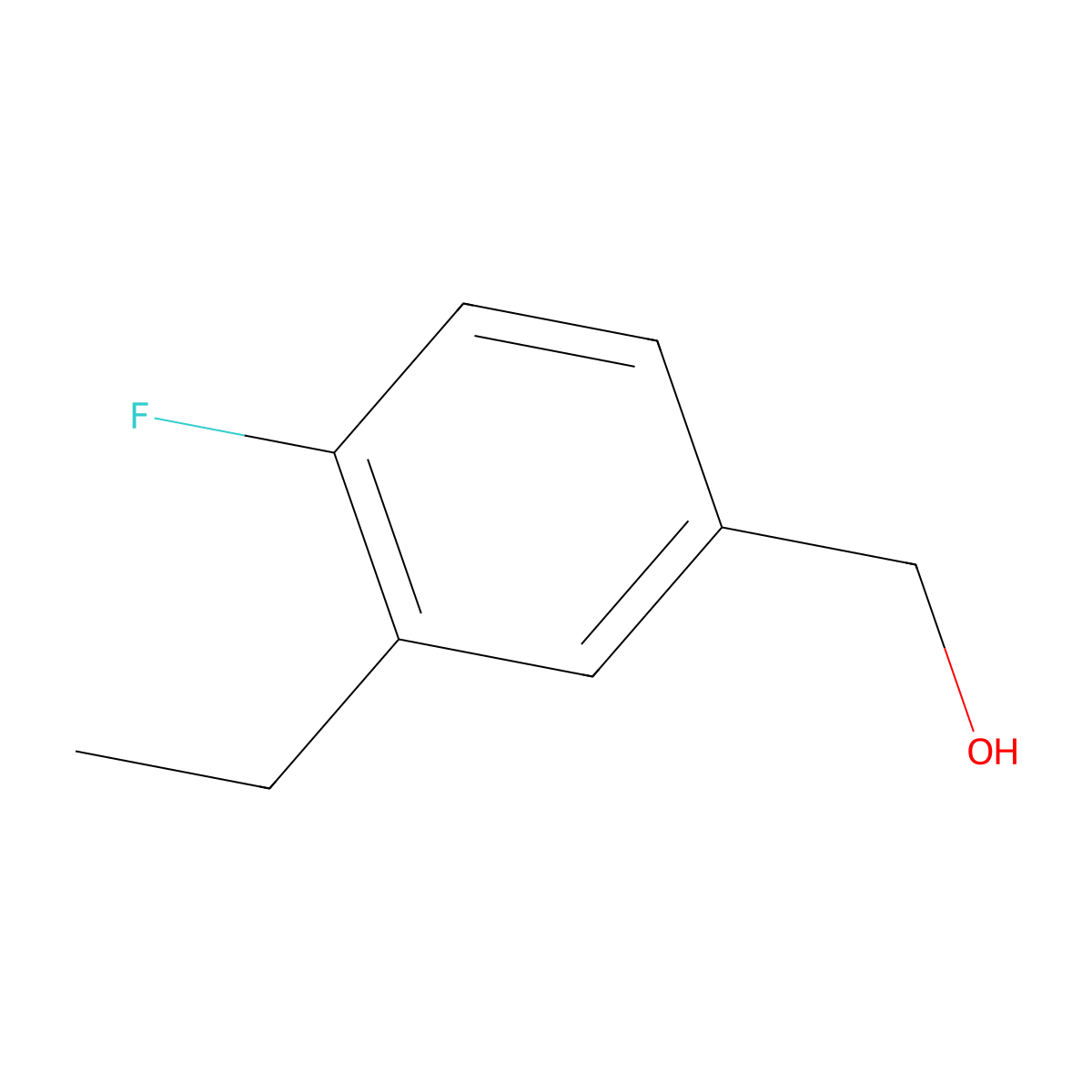 (3-Ethyl-4-fluorophenyl)methanol molecular structure, CAS 1135253-08-5