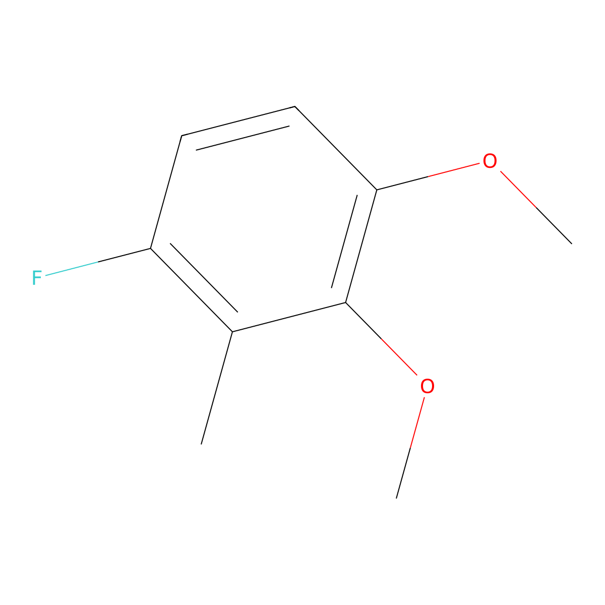 1-Fluoro-3,4-dimethoxy-2-methylbenzene molecular structure, CAS 1135253-12-1