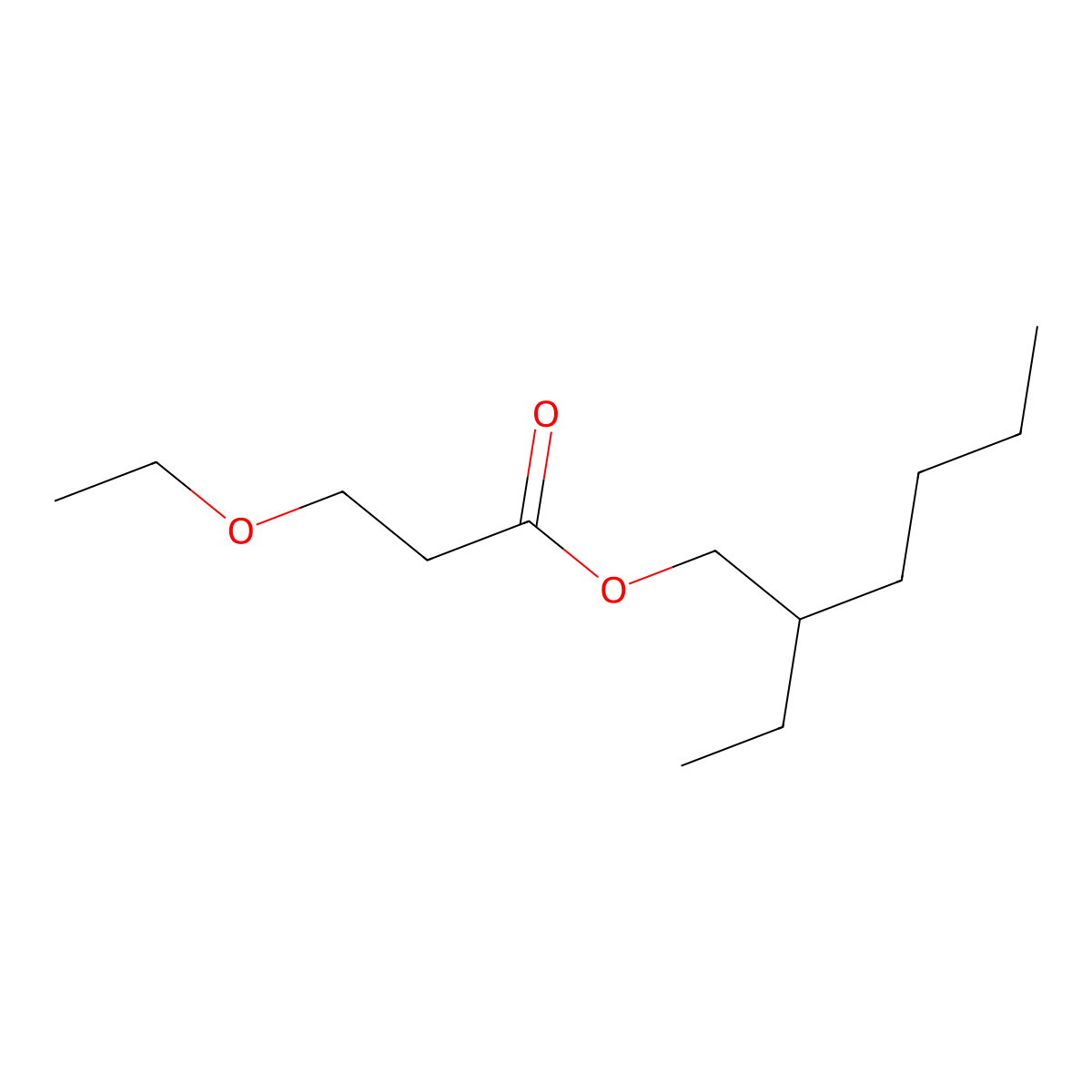 2-Ethylhexyl 3-ethoxypropanoate molecular structure, CAS 113526-01-5