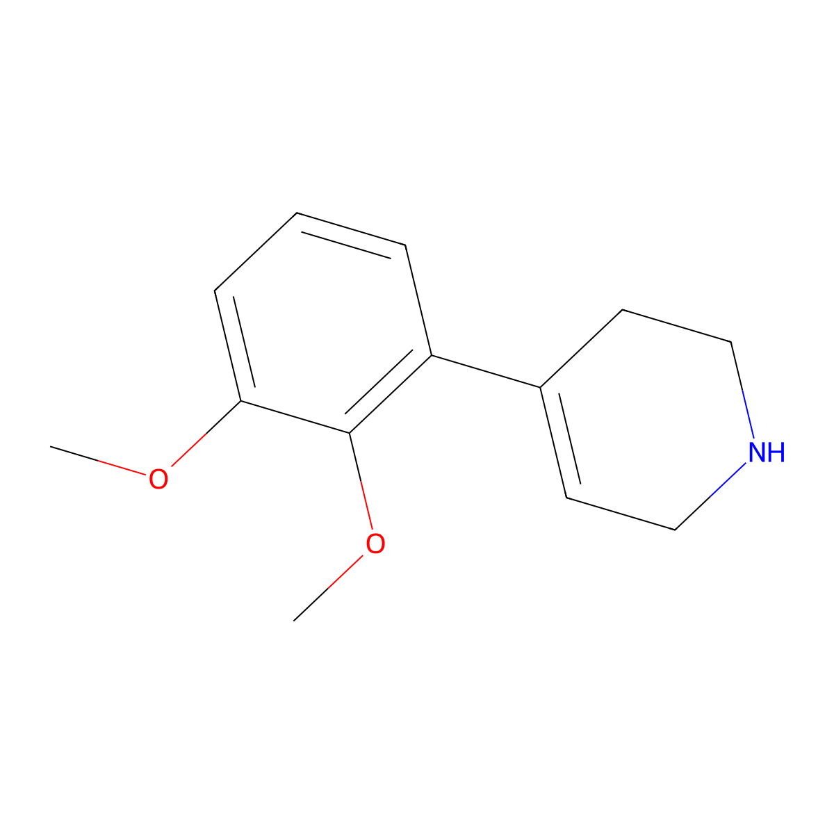 4-(2,3-Dimethoxyphenyl)-1,2,3,6-tetrahydropyridine molecular structure, CAS 1135265-74-5