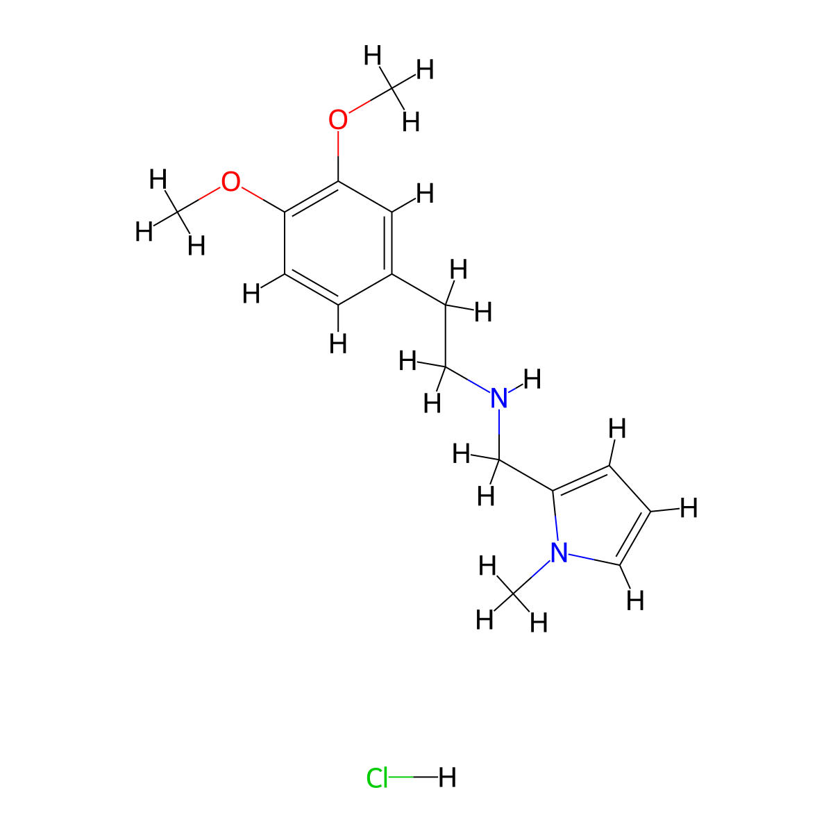 [2-(3,4-Dimethoxy-phenyl)-ethyl]-(1-methyl-1H-pyrrol-2-ylmethyl)-amine hydrochloride molecular structure, CAS 1135268-35-7
