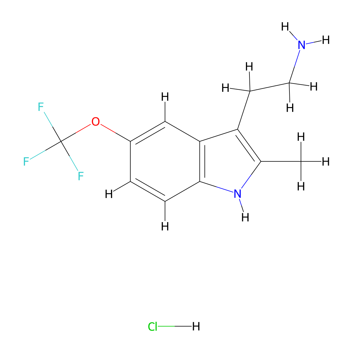 2-(2-methyl-5-(trifluoromethoxy)-1H-indol-3-yl)ethan-1-amine hydrochloride molecular structure, CAS 1135279-92-3