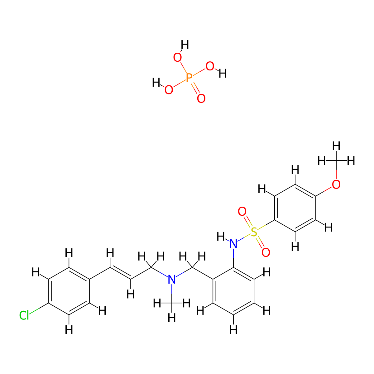 KN-92 phosphate molecular structure, CAS 1135280-28-2