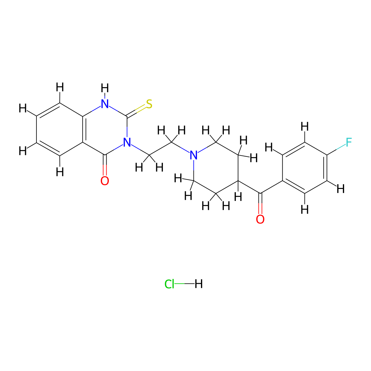 Altanserin hydrochloride molecular structure, CAS 1135280-78-2