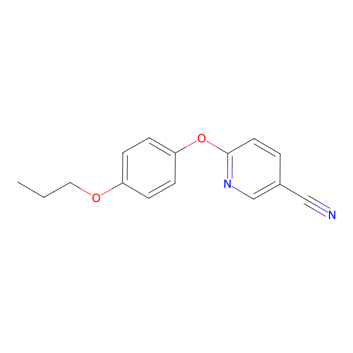 6-(4-Propoxyphenoxy)nicotinonitrile molecular structure, CAS 1135282-78-8