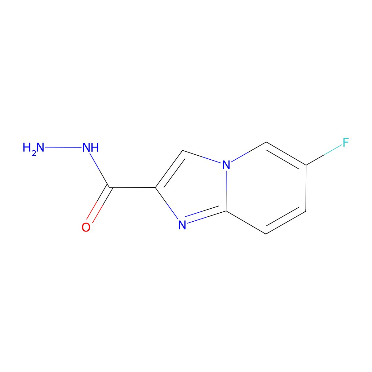 6-Fluoroimidazo[1,2-a]pyridine-2-carbohydrazide molecular structure, CAS 1135282-88-0