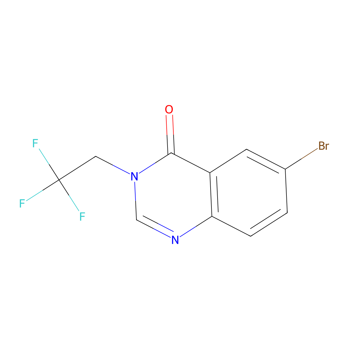 6-bromo-3-(2,2,2-trifluoroethyl)-4(3H)-quinazolinone molecular structure, CAS 1135283-30-5