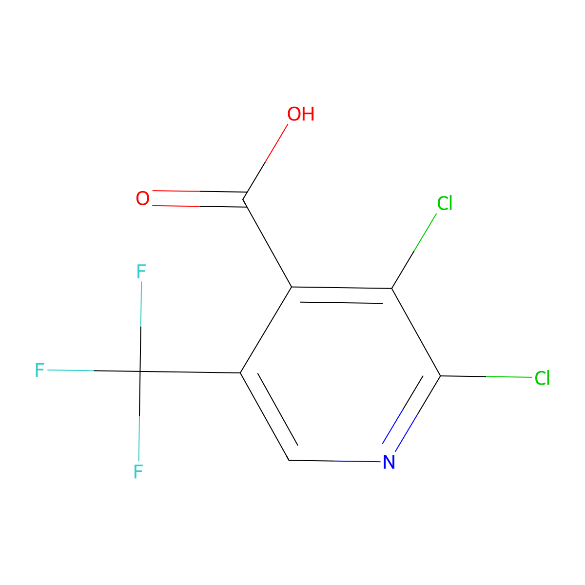 2,3-Dichloro-5-(trifluoromethyl)isonicotinic acid molecular structure, CAS 1135283-33-8
