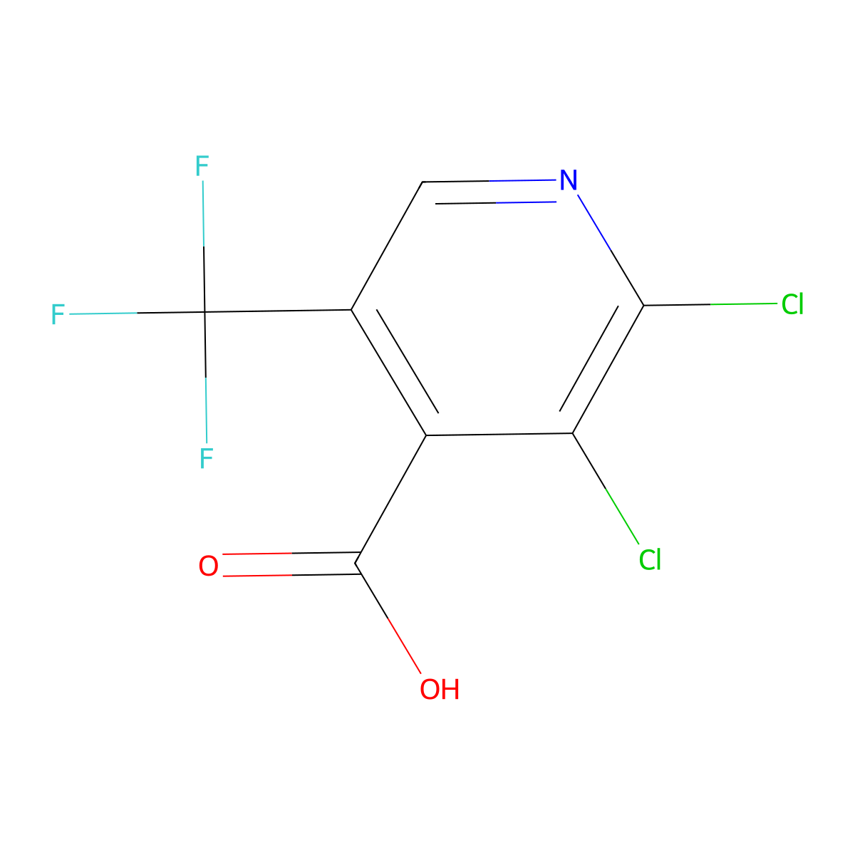 2,3-Dichloro-5-(trifluoromethyl)isonicotinic acid molecular structure, CAS 1135283-33-8
