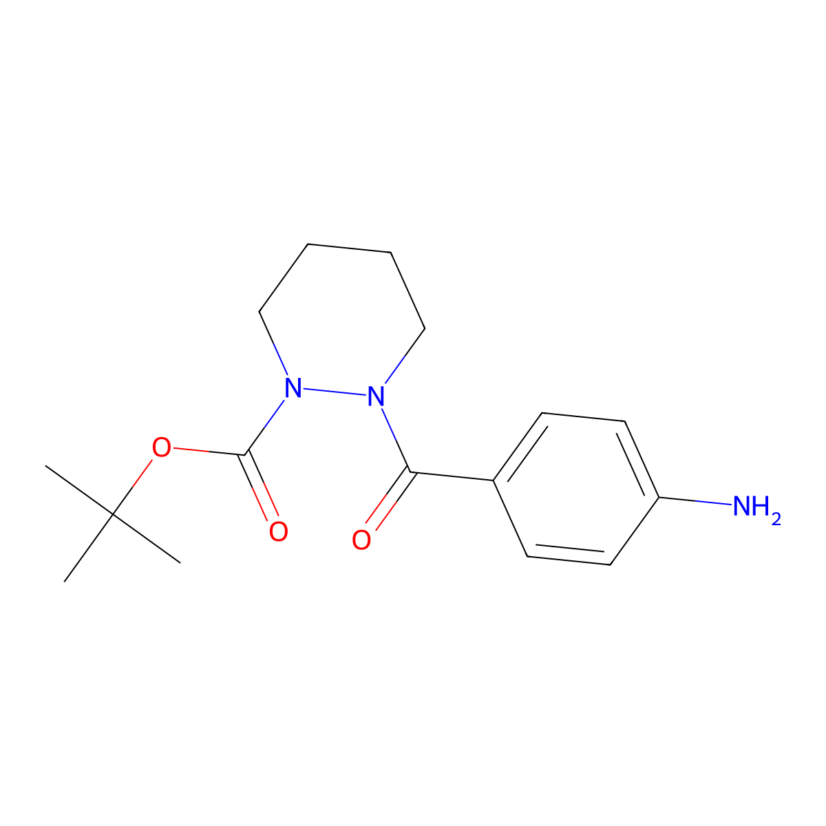 tert-butyl 2-(4-aminobenzoyl)tetrahydro-1(2H)-pyridazinecarboxylate molecular structure, CAS 1135283-60-1