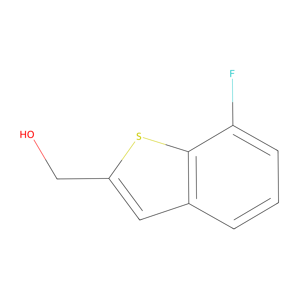 (7-Fluoro-1-benzothiophen-2-yl)methanol molecular structure, CAS 1135283-78-1