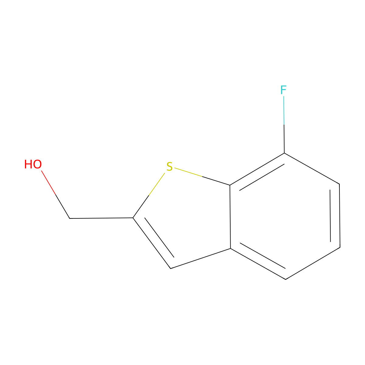(7-Fluoro-1-benzothiophen-2-yl)methanol molecular structure, CAS 1135283-78-1