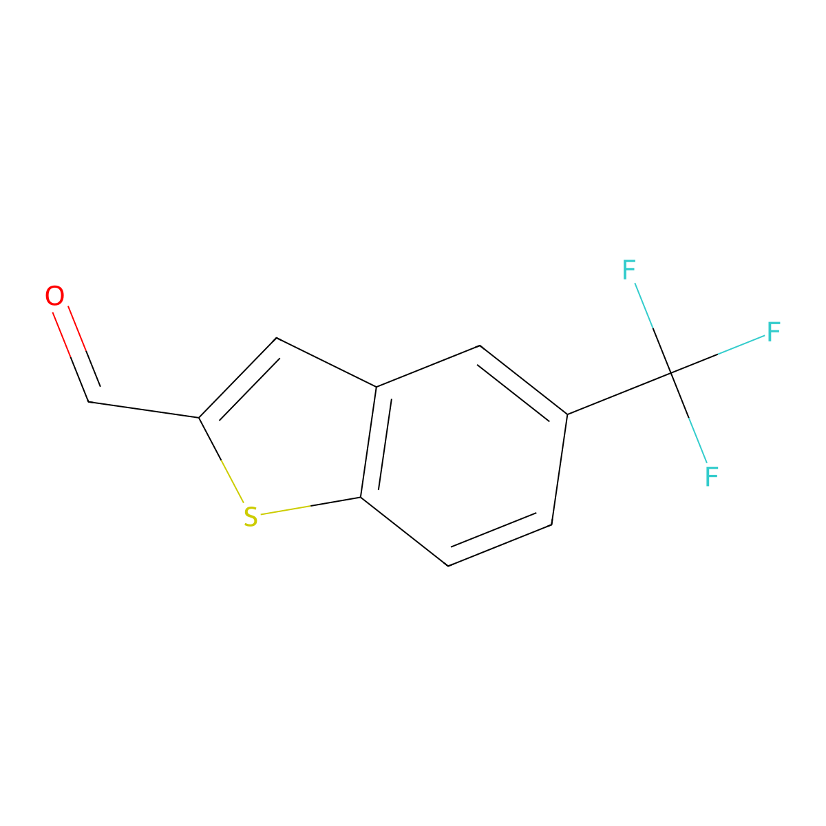 5-(Trifluoromethyl)-1-benzothiophene-2-carbaldehyde molecular structure, CAS 1135283-83-8