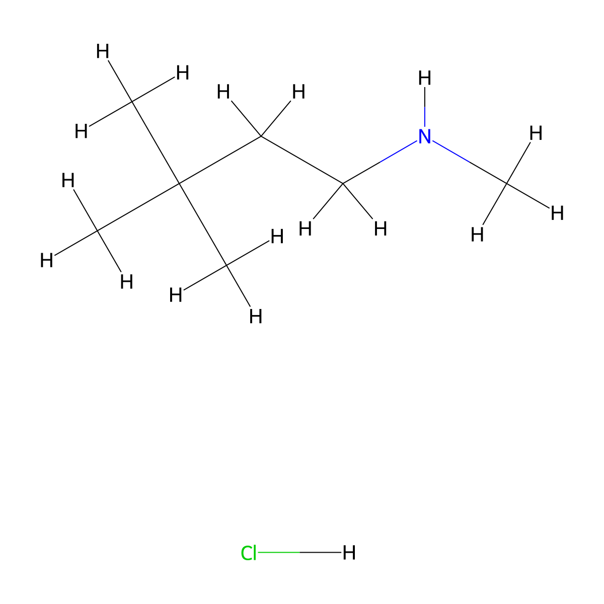 (3,3-Dimethylbutyl)(methyl)amine hydrochloride molecular structure, CAS 1135288-12-8