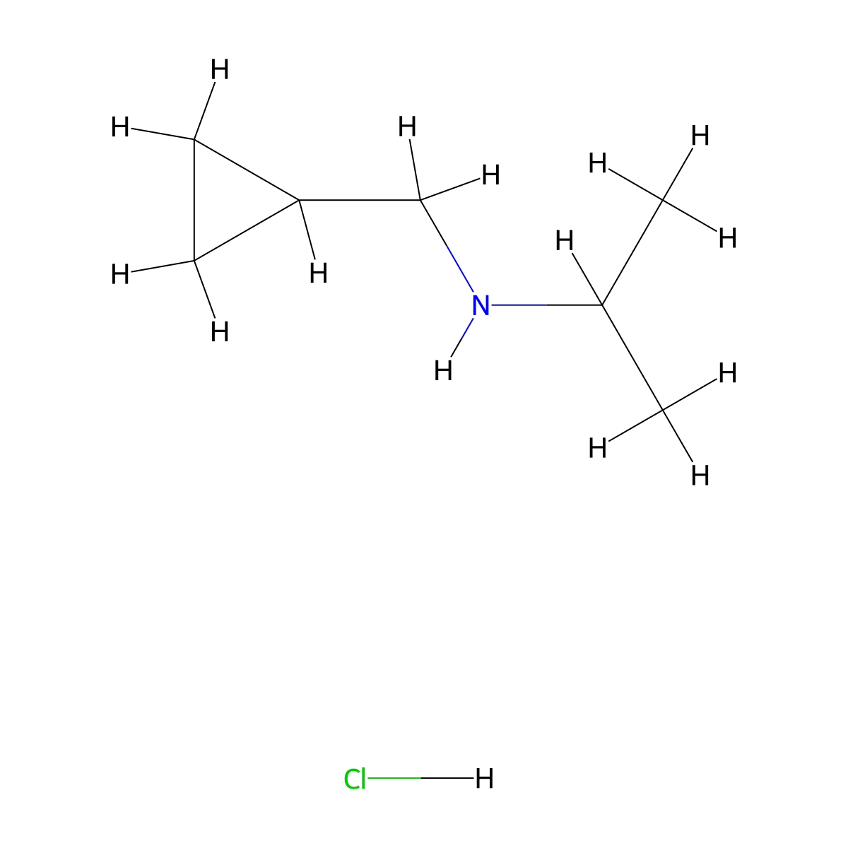 (Cyclopropylmethyl)(propan-2-yl)amine hydrochloride molecular structure, CAS 1135288-48-0