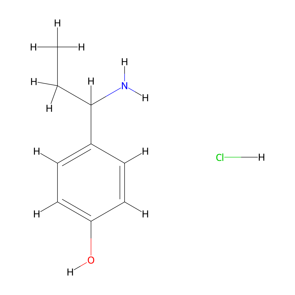 4-(1-Aminopropyl)phenol hydrochloride molecular structure, CAS 1135288-77-5