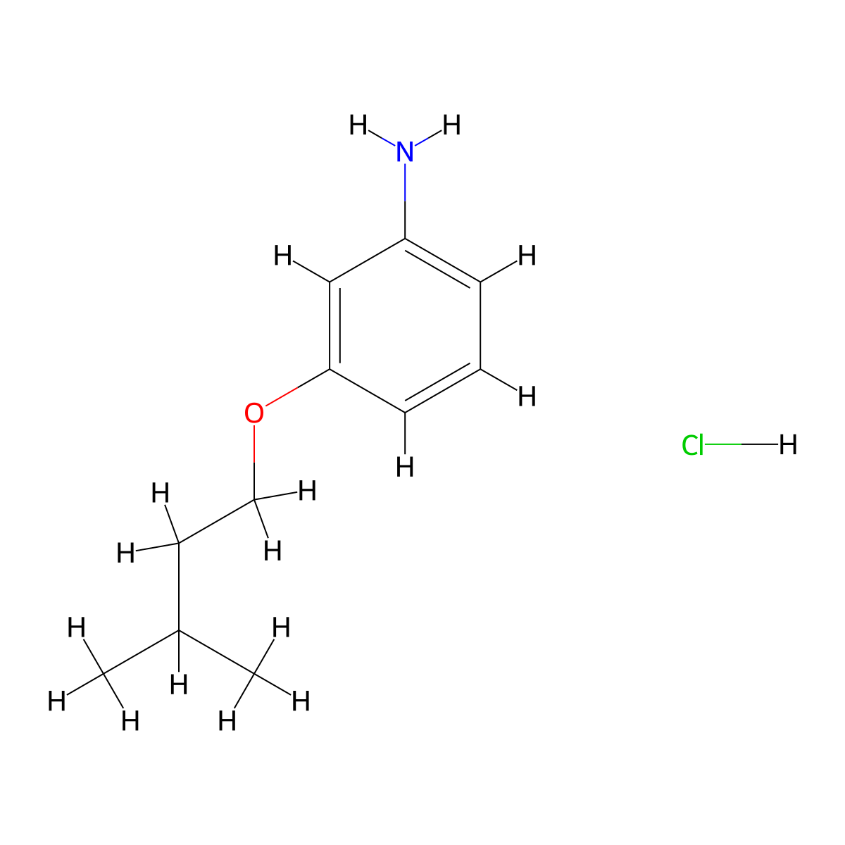 3-(Isopentyloxy)aniline hydrochloride molecular structure, CAS 1135289-27-8