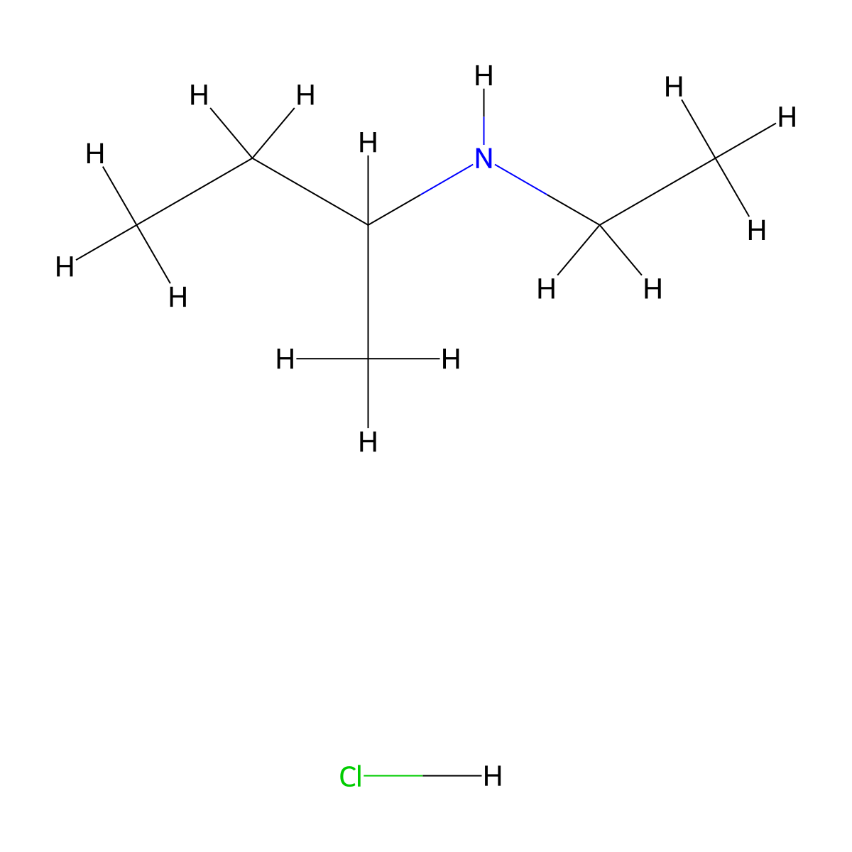 (Butan-2-yl)(ethyl)amine hydrochloride molecular structure, CAS 1135300-69-4