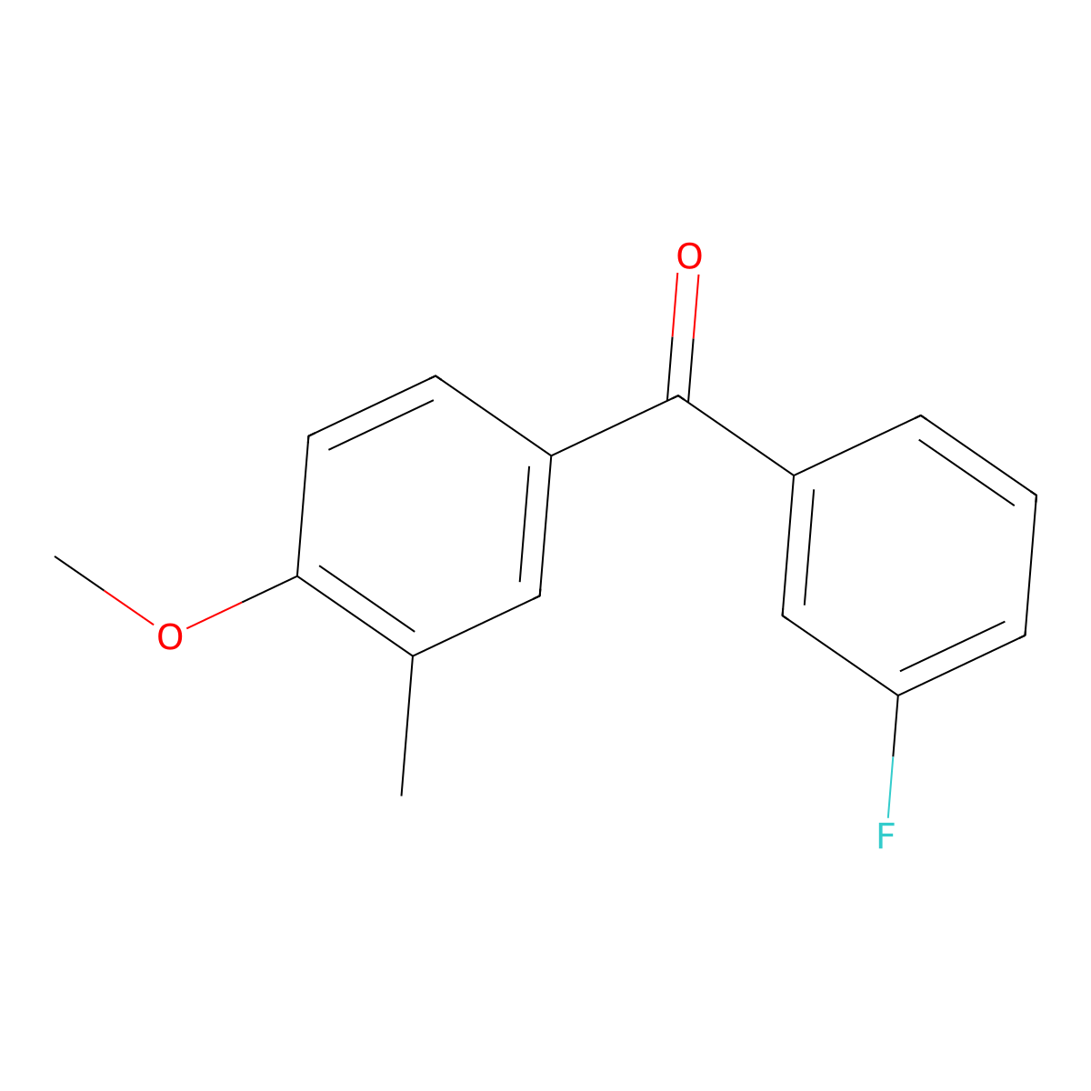 (3-Fluorophenyl)(4-methoxy-3-methylphenyl)methanone molecular structure, CAS 113534-49-9