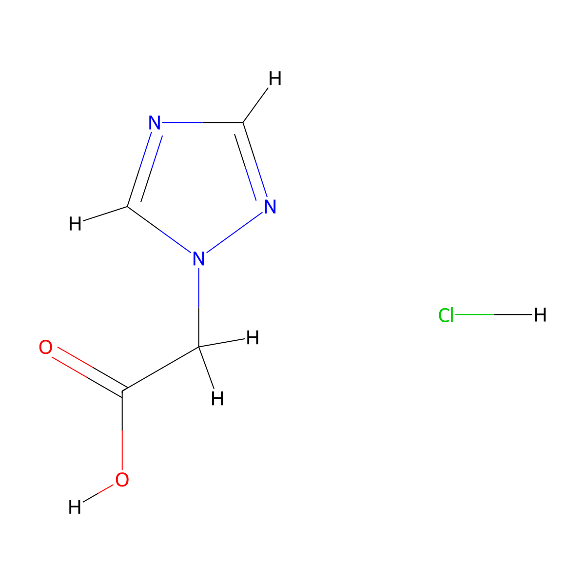 2-(1H-1,2,4-triazol-1-yl)acetic acid hydrochloride molecular structure, CAS 113534-57-9