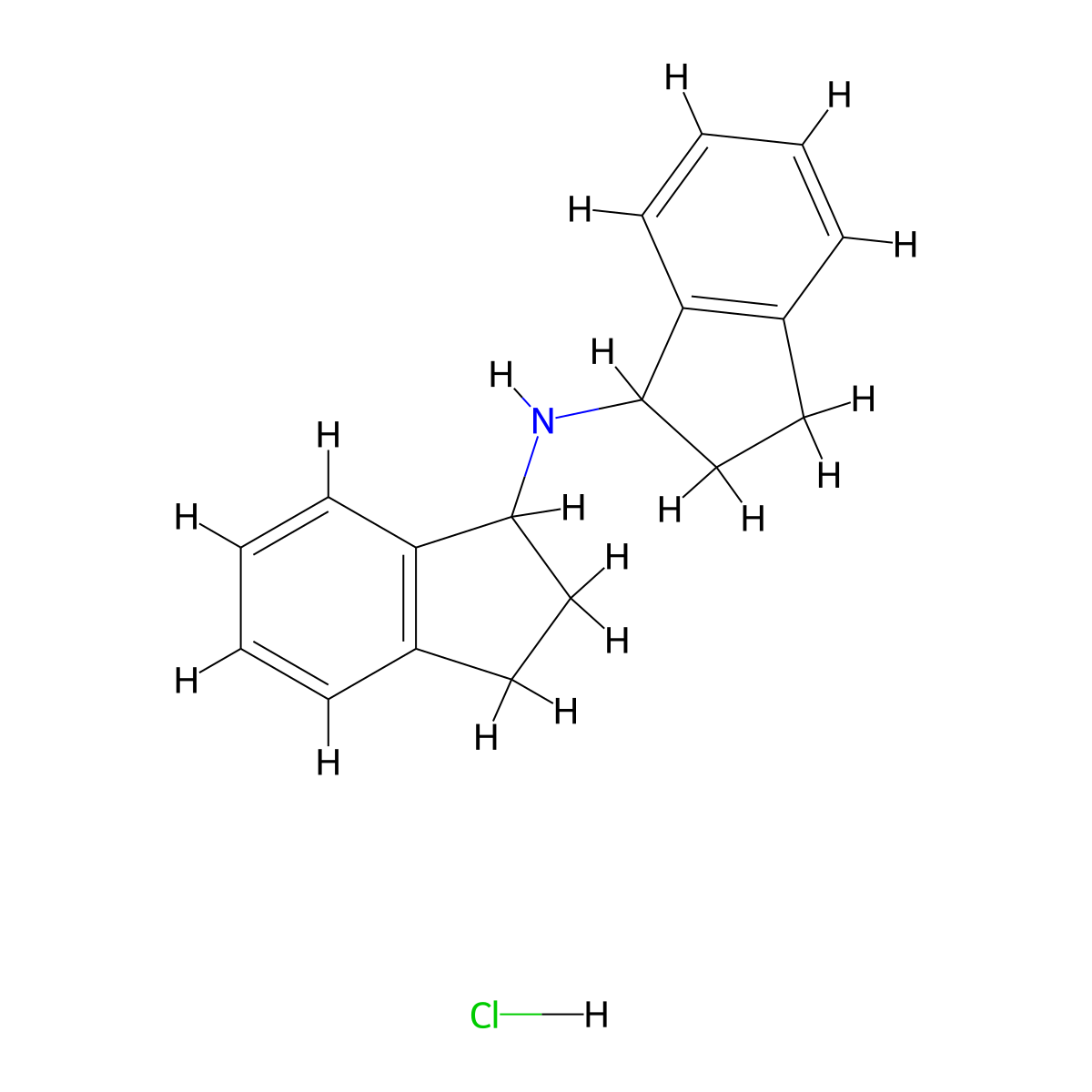 Di-1-Indanylamine Hydrochloride molecular structure, CAS 113535-00-5