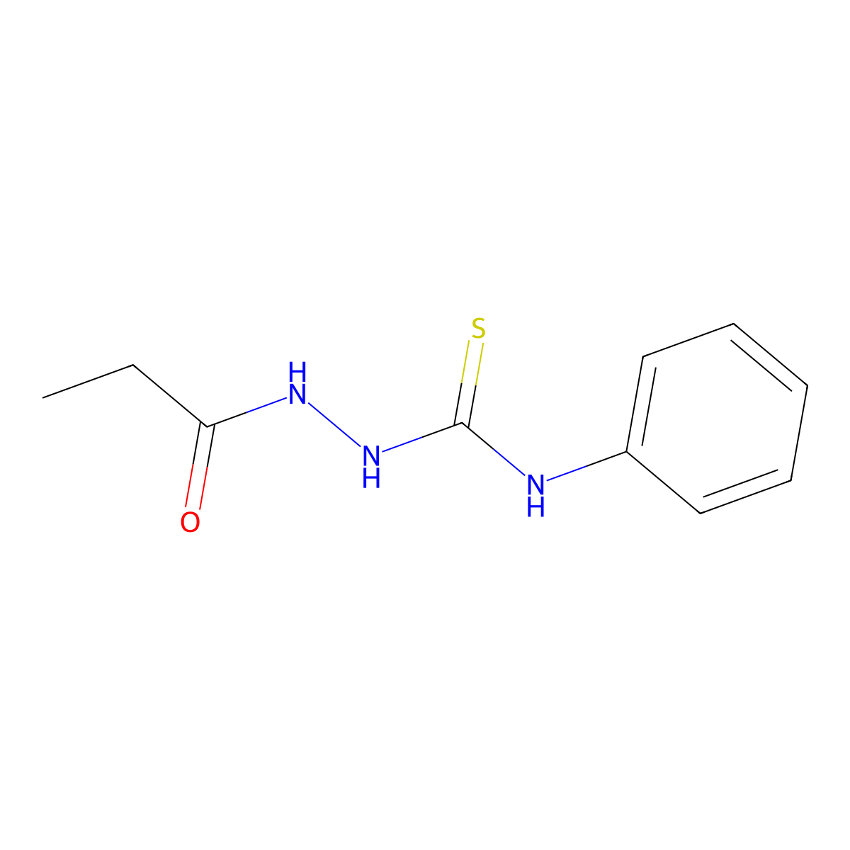 N-phenyl-2-propanoylhydrazinecarbothioamide molecular structure, CAS 113537-06-7