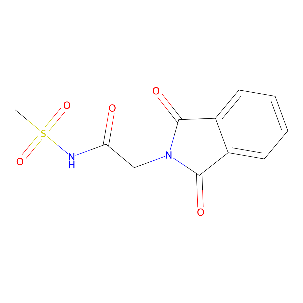 2-Phthalimidoyl-N-(methylsulfonyl)acetamide molecular structure, CAS 1135401-95-4