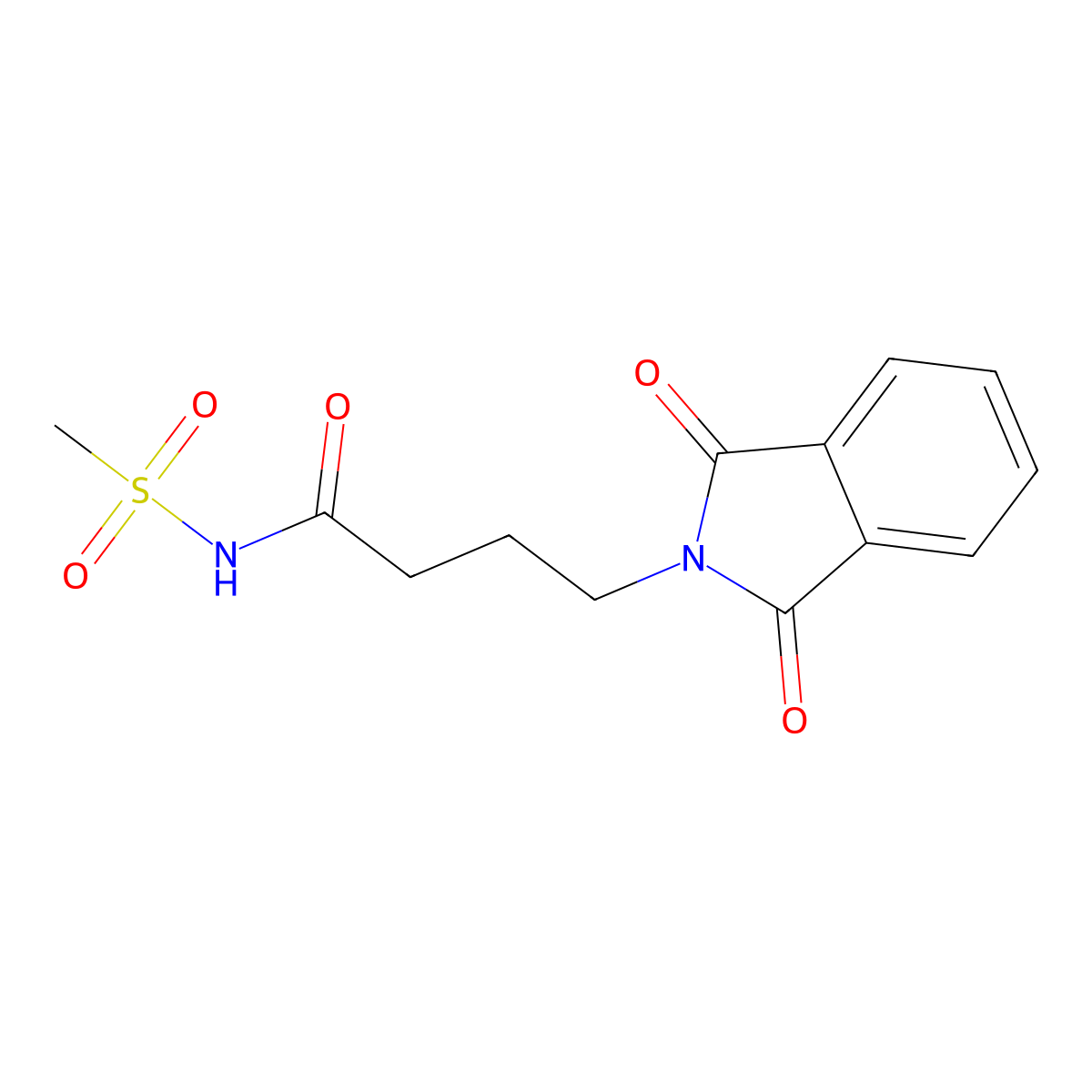 4-Phthalimidoyl-(N-methylsulfonyl)butanamide molecular structure, CAS 1135402-02-6