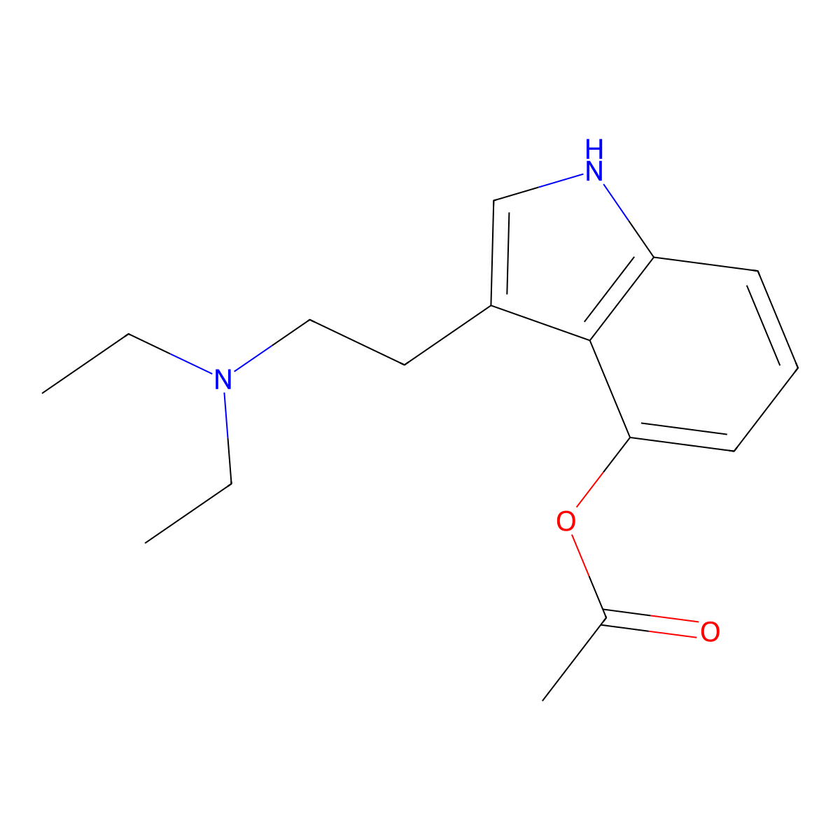 (3-(2-(diethylamino)ethyl)-1H-indol-4-yl) acetate molecular structure, CAS 1135424-15-5