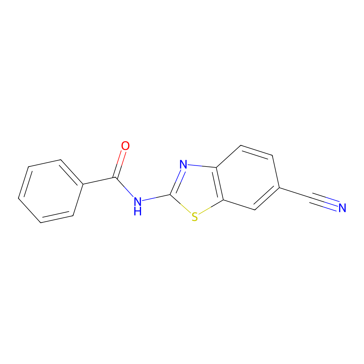 N-(6-cyano-1,3-benzothiazol-2-yl)benzamide molecular structure, CAS 1135445-70-3