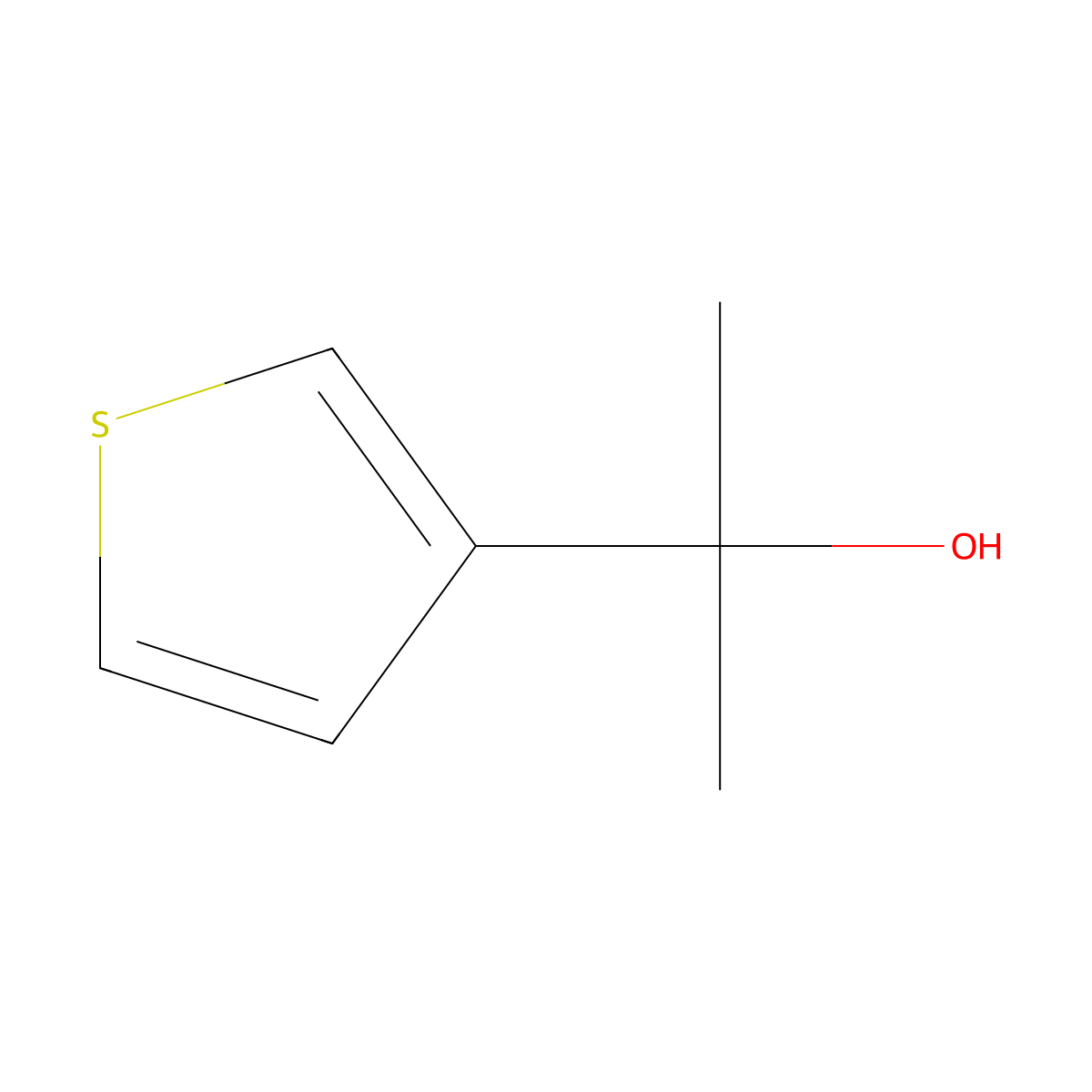 2-(Thiophen-3-YL)propan-2-OL molecular structure, CAS 113546-05-7