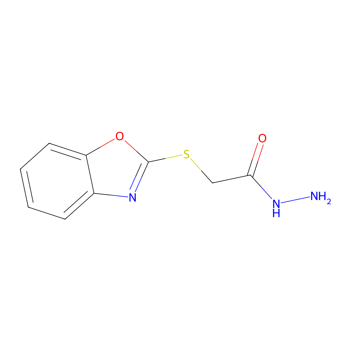 2-(1,3-Benzoxazol-2-ylsulfanyl)acetohydrazide molecular structure, CAS 113546-63-7