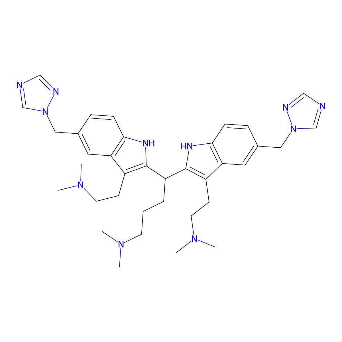 Rizatriptan 2,2-Dimer molecular structure, CAS 1135479-44-5