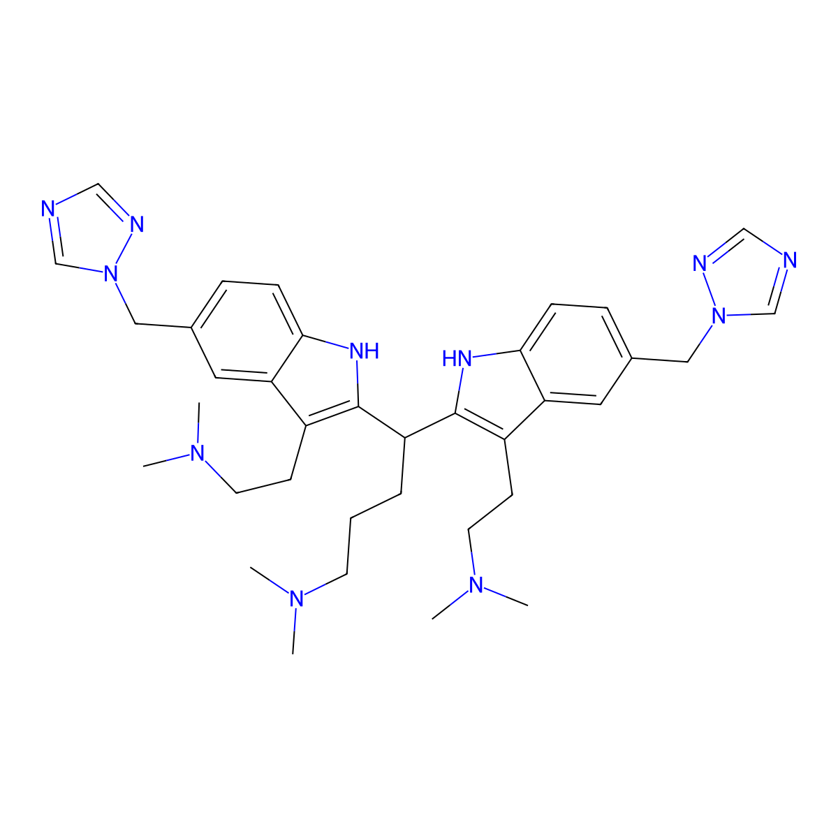 Rizatriptan 2,2-Dimer molecular structure, CAS 1135479-44-5