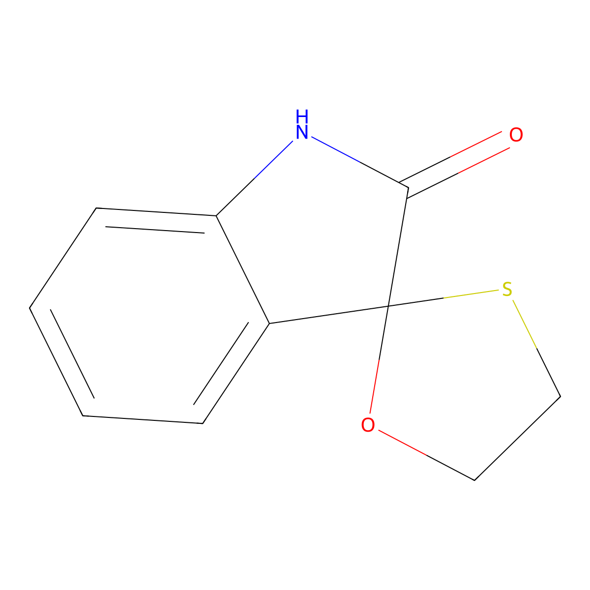 Spiro[indole-3,2'-[1,3]oxathiolan]-2(1H)-one molecular structure, CAS 113549-08-9