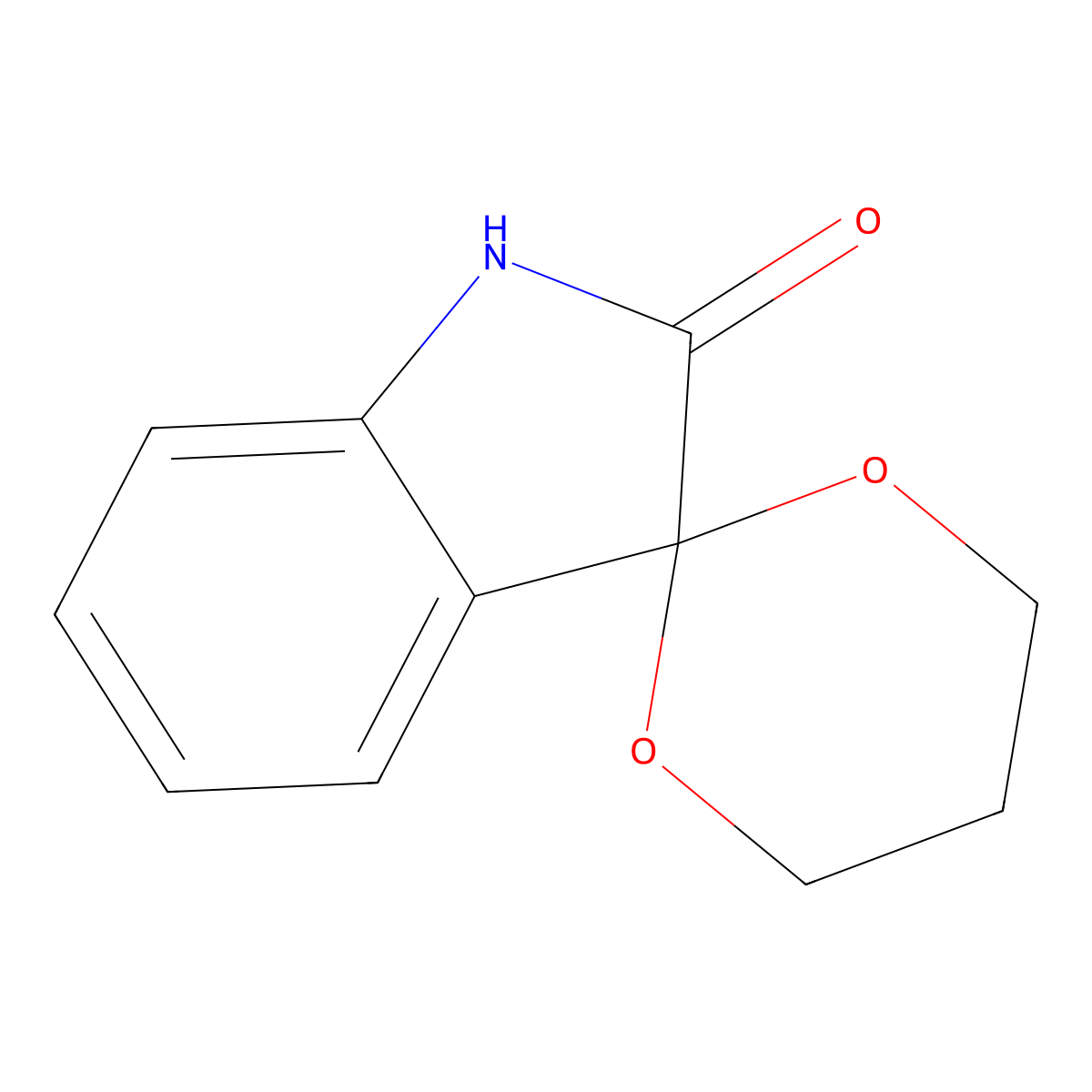 spiro[1,3-dioxane-2,3'-indol]-2'(1'H)-one molecular structure, CAS 113549-13-6