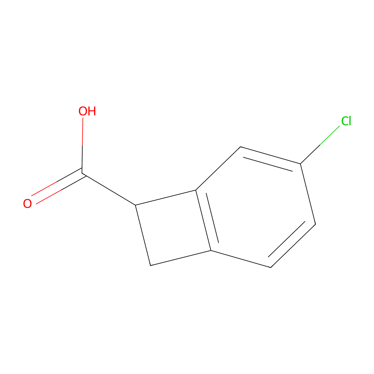 4-Chlorobicyclo(4.2.0)octa-1,3,5-triene-7-carboxylic acid molecular structure, CAS 1135492-13-5