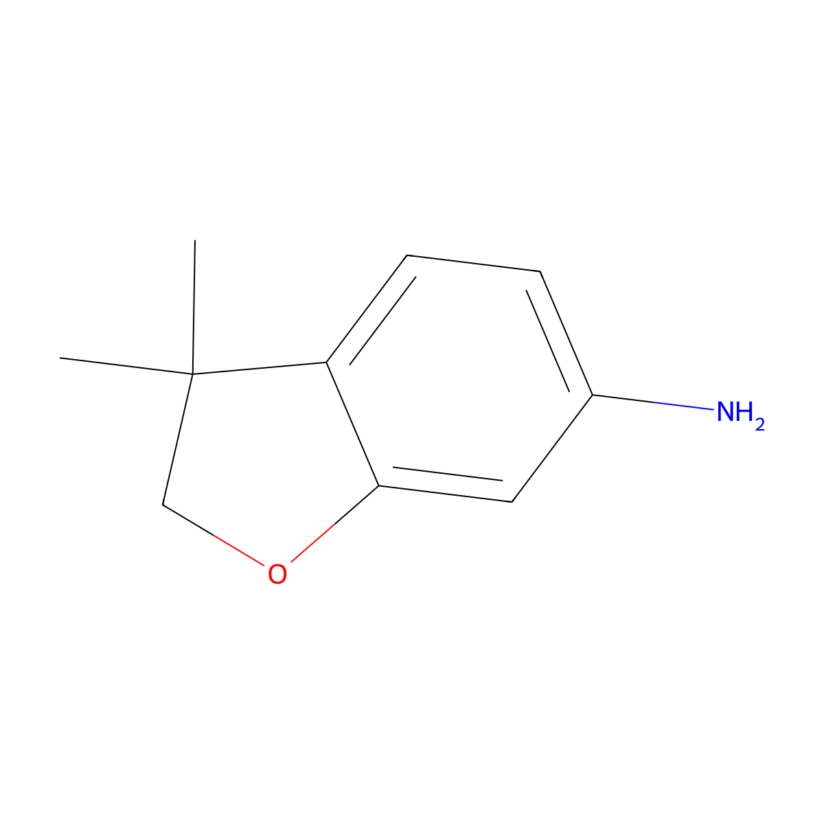 3,3-Dimethyl-2,3-dihydro-1-benzofuran-6-amine molecular structure, CAS 1135492-28-2