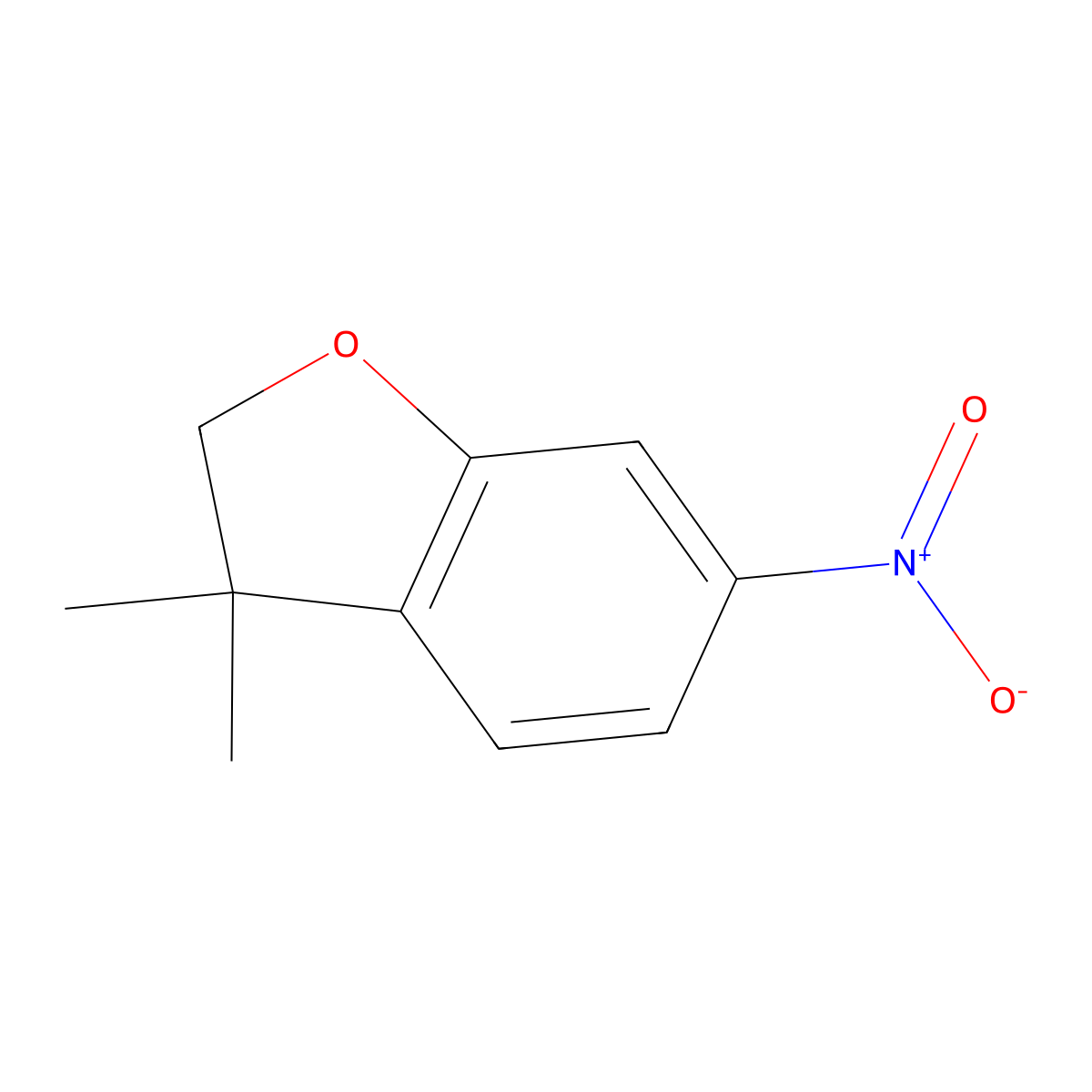 3,3-Dimethyl-6-nitro-2,3-dihydrobenzofuran molecular structure, CAS 1135494-44-8