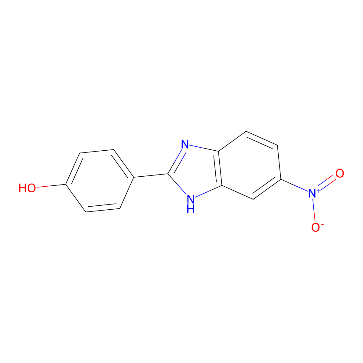 Phenol, 4-(5-nitro-1H-benzimidazol-2-yl)- molecular structure, CAS 113551-23-8